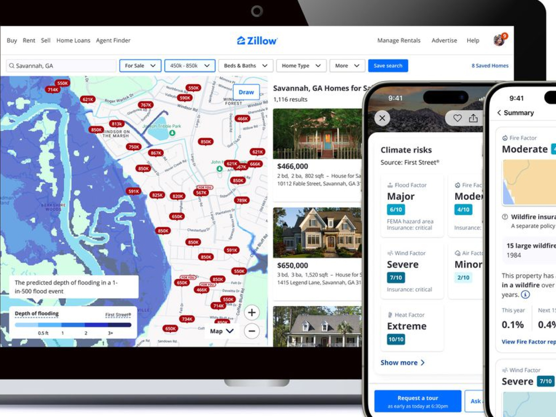 Zillow will now show climate risks for property listings in the US Zillow will now show climate risks for property listings in the US